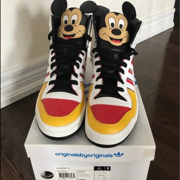 Men’s Adidas Jeremy Scott Mickey Mouse size:8 - Picture 1 of 3